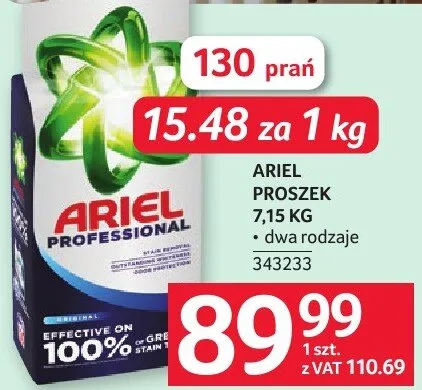 Proszek do prania ARIEL 7,15 KG promocja w Selgros