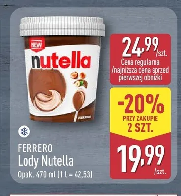 Lody Nutella Ferrero promocja w Aldi