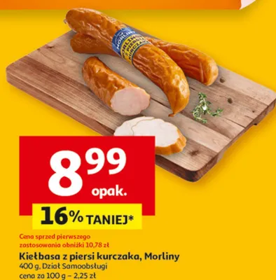 Kiełbasa z piersi kurczaka promocja w Auchan