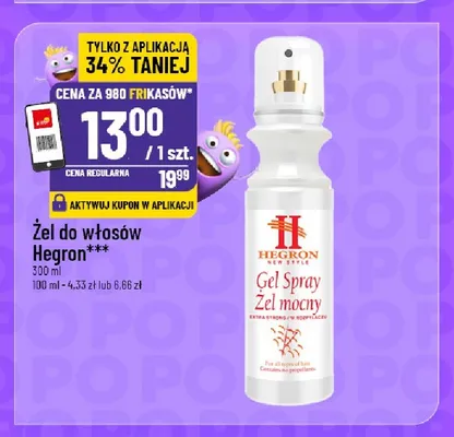 Żel do włosów Hegron Gel Spray promocja w POLOmarket
