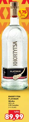 Wódka Khortytsa Platinum 40% alk. promocja w Kaufland