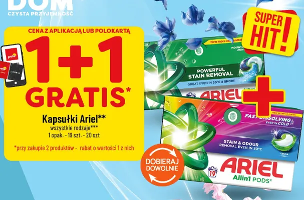 Kapsułki do prania Ariel promocja w POLOmarket