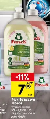 Balsam do mycia naczyń Frosch o zapachu granatu promocja w Intermarche