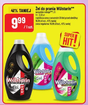 Żel do prania black & dark Wülstarin promocja w POLOmarket