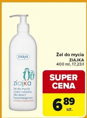 Żel do mycia ciała i włosów dla dzieci hypoalergiczny promocja w Carrefour