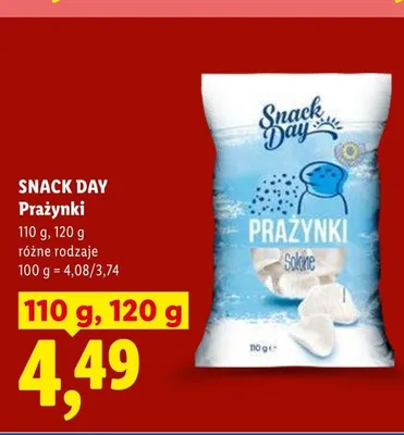 Prażynki solone Snack Day promocja w Lidl