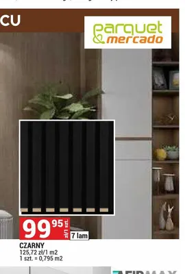 Lamele akustyczne na filcu czarne promocja w Merkury Market
