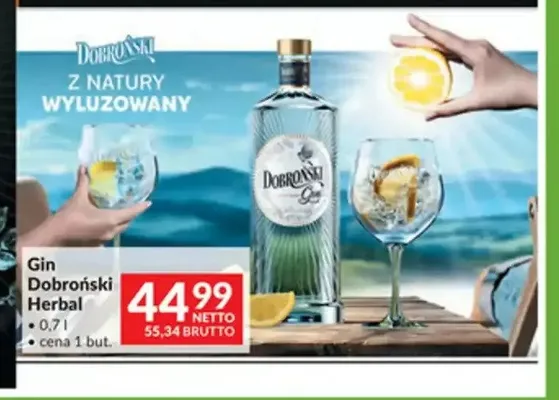Gin Dobroński Herbal promocja w Makro