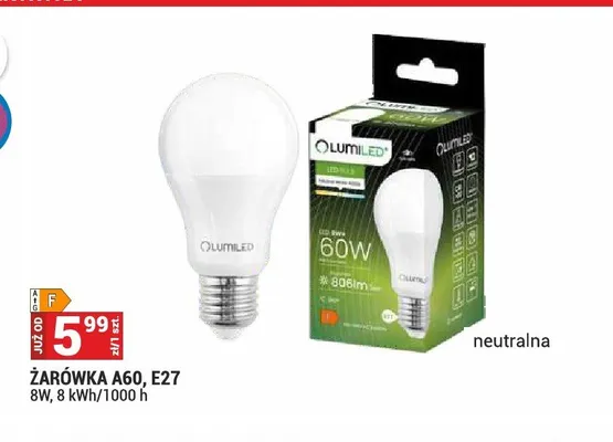 Żarówka Lumiled A60 E27 promocja w Merkury Market