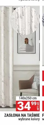 Zasłona na taśmie 140x250 cm promocja w Merkury Market