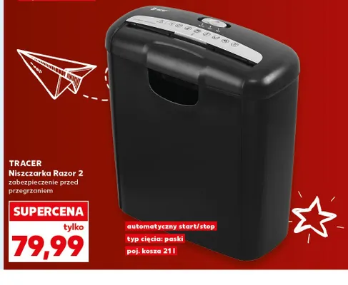 Niszczarka Tracer Razor 2 promocja w Kaufland