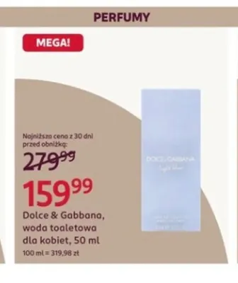 Woda toaletowa dla kobiet Dolce & Gabbana promocja w Rossmann
