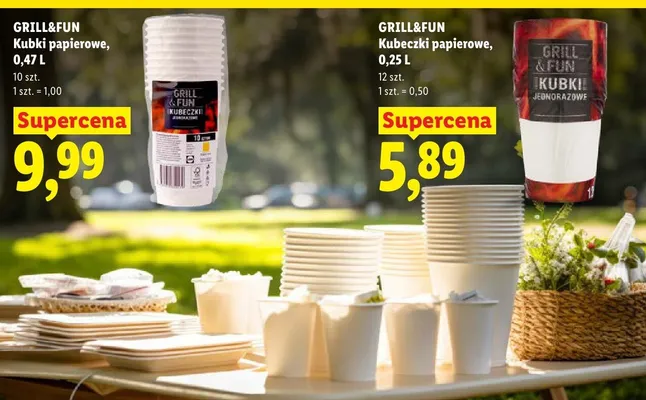 Kubki papierowe promocja w Lidl