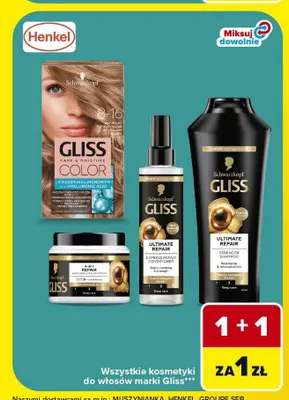 Ekspresowa odżywka regeneracyjna Gliss Ultimate Repair promocja w Carrefour Market