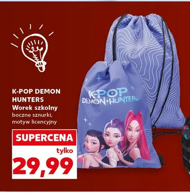 Worek szkolny K-Pop Demon Hunters promocja w Kaufland