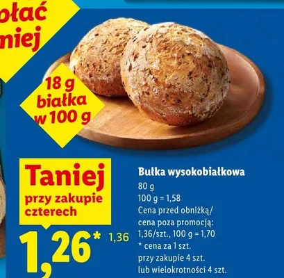 Bułka wysokobiałkowa promocja w Lidl