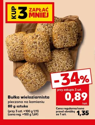Bułka wieloziarnista pieczona na kamieniu promocja w Kaufland