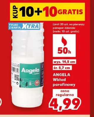 Wkład parafinowy Angela promocja w Kaufland