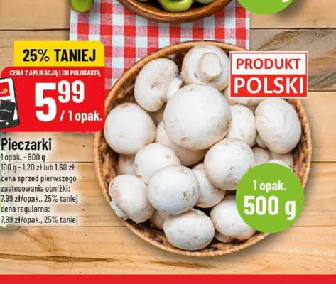 Pieczarki promocja w POLOmarket