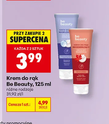 Krem do rąk Be Beauty nawilżający promocja w Biedronka