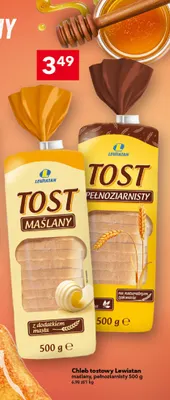 Chleb tostowy Lewiatan maślany promocja w LEWIATAN