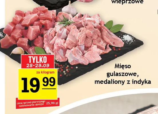 Mięso gulaszowe z indyka promocja w Gram Market