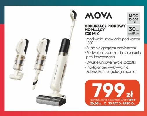 Odkurzacz pionowy mopujący Mova K30 Mix promocja w Max Elektro
