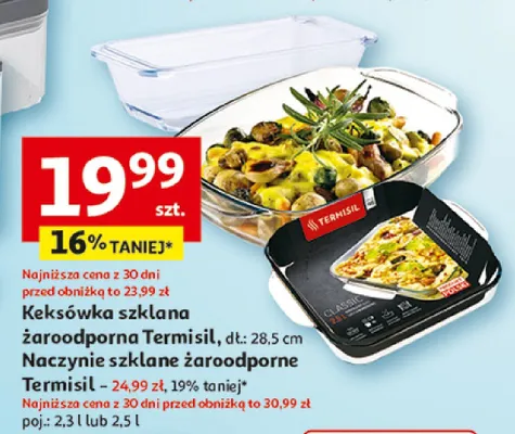 Keksówka szklana żaroodporna Termisil promocja w Auchan