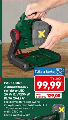 Reflektor LED akumulatorowy 20 V/12 V/230 W PLSA 20-Li A1 promocja w Kaufland