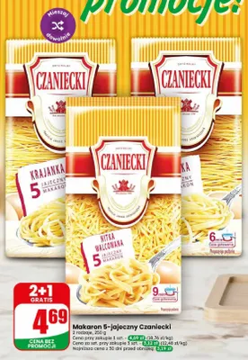 Makaron 5-jajeczny Czaniecki promocja w Dino