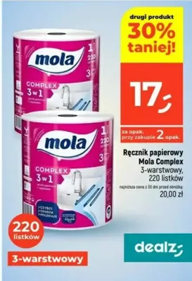 Ręcznik papierowy Mola Complex 3-warstwowy promocja w Dealz