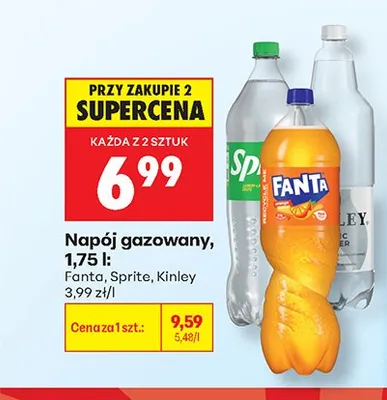 Napój gazowany Kinley promocja w Biedronka