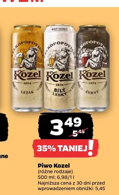 Piwo Kozel Ležák promocja w Netto
