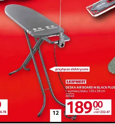 Deska do prasowania Air Board M Black Plus Leifheit promocja w Selgros