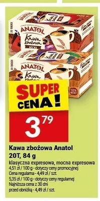 Kawa zbożowa Anatol 20T promocja w Twój Market
