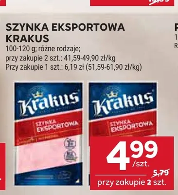 Szynka eksportowa Krakus promocja w Stokrotka