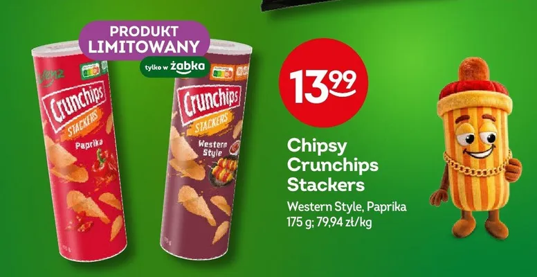 Chipsy Crunchips Stackers Paprika promocja w Żabka
