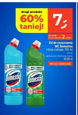 Żel do czyszczenia WC Domestos Przedłużona Moc zielony promocja w Dealz