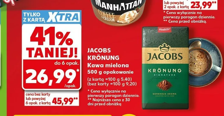 Kawa mielona Jacobs Krönung promocja w Kaufland