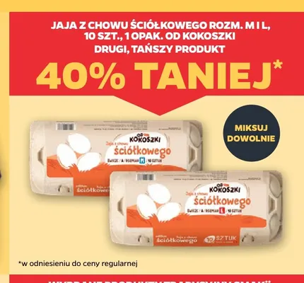 Jajka kurze z chowu ściółkowego rozm. M Od Kokoszki promocja w Netto