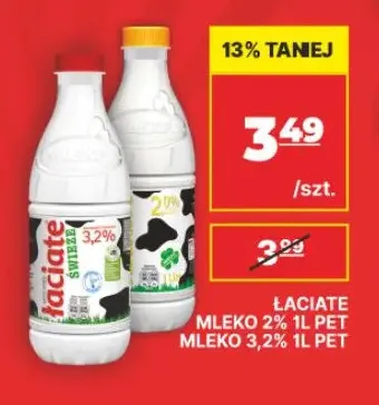 Mleko PET Łaciate 2% promocja w API Market