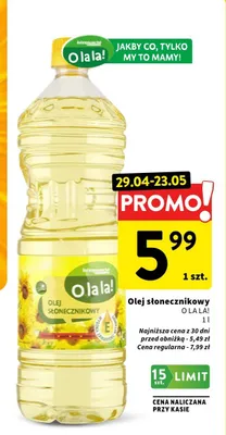 Olej słonecznikowy O LA LA! promocja w Intermarche