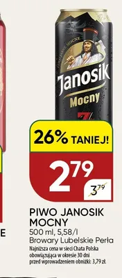 Piwo Janosik Mocny promocja w Chata Polska