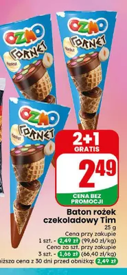 Baton rożek czekoladowy Tim Ozmo promocja w Dino
