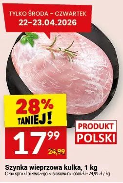 Szynka wieprzowa kulka promocja w Twój Market