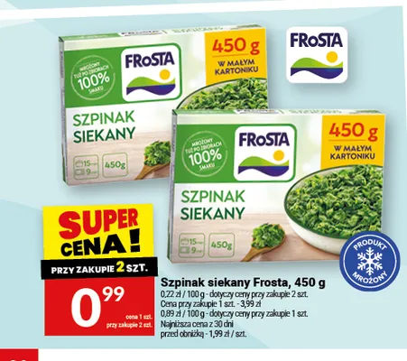 Szpinak siekany Frosta promocja w Twój Market