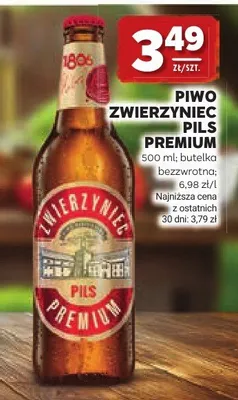 Piwo Zwierzyniec Pils Premium promocja w Stokrotka