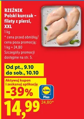 Polski kurczak filety z piersi XXL Rzeźnik promocja w Lidl