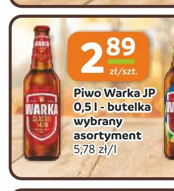 Piwo Warka JP promocja w Społem Częstochowa