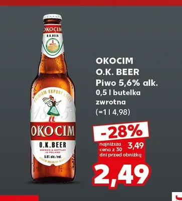Piwo Okocim O.K. Beer promocja w Kaufland